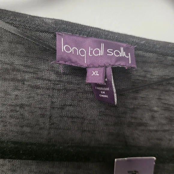 Long Tall Sally Elegant Black The Front Cover Up Xl - Picture 2 of 6